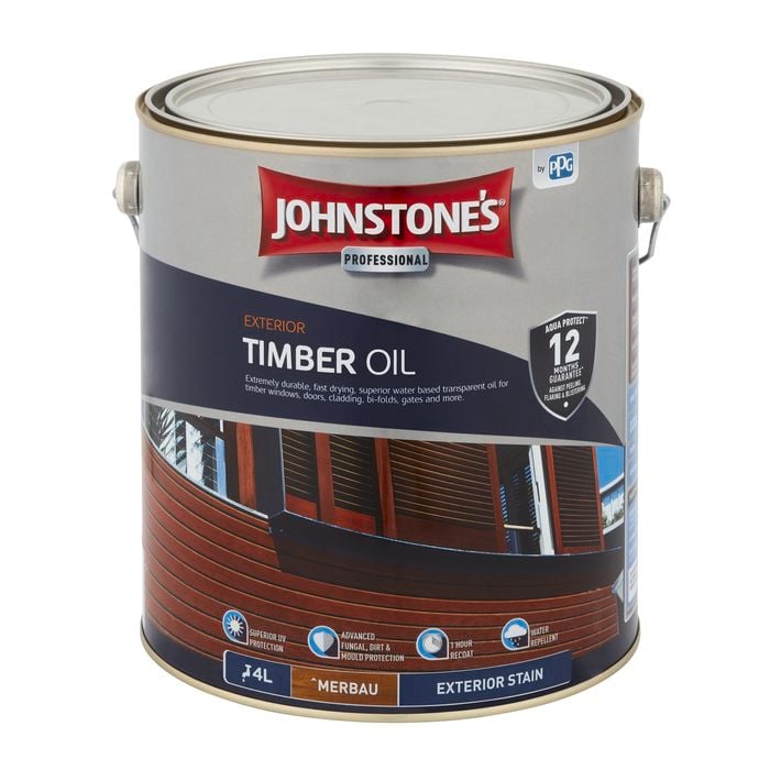 Johnstone's 4L Merbau Exterior Timber Oil