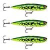 3x Rapala 8.5cm Precision Xtreme Pencil Freshwater Fishing Lures - Lime Frog