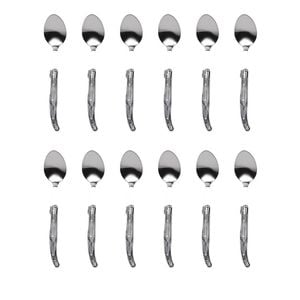 12pc Laguiole Etiquette Stainless Steel Tablespoon Set 22.5cm Marble Grey