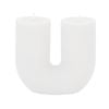 Assemble U Shaped Ribbed Candle White