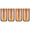 2x 2pc Tempa Verity Highball Tumbler Drinking Glass Set - Amber