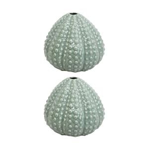 2pk Lvd Small Urchin Decorative Ceramic Bud Vase Home Decor 13.5x13.5x11.5cm