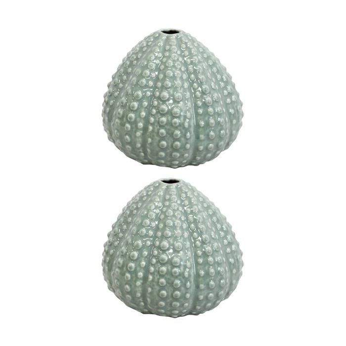 2pk Lvd Small Urchin Decorative Ceramic Bud Vase Home Decor 13.5x13.5x11.5cm