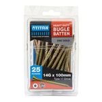 Titan 14g x 100mm Zinc Gold Timber Bugle Batten Screw - 25 Pack