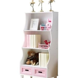 All 4 Kids Gloria Pink Bookcase Book Shelf Storage Unit