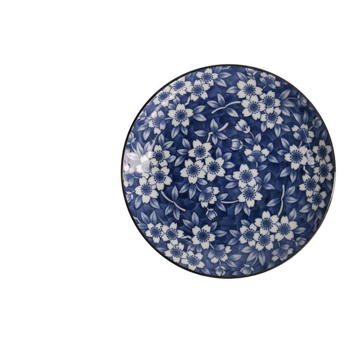 Tokyo Design Porcelain Round Plate Blue Sakura 21cm Microwave Safe