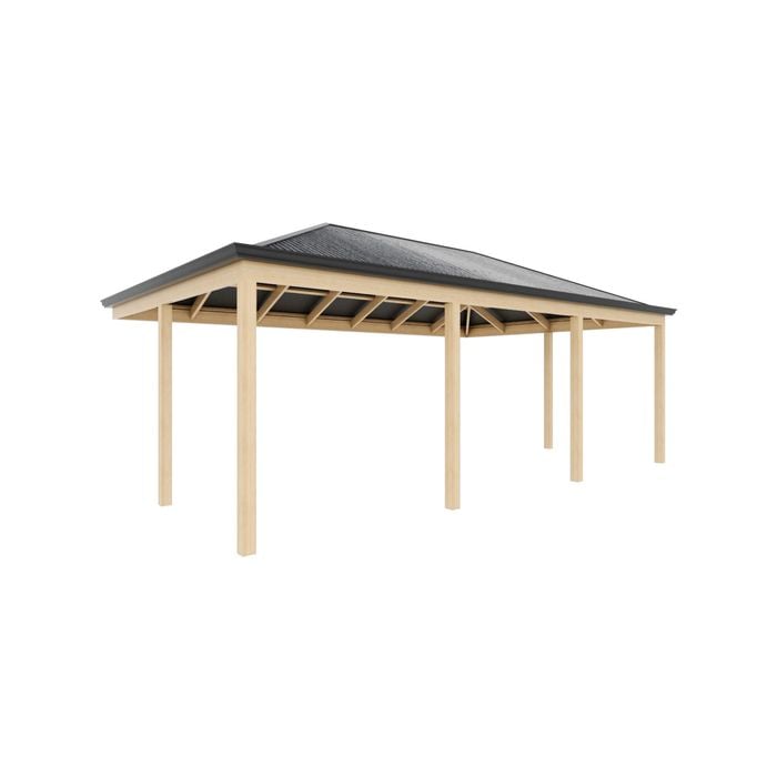 Softwoods 7.2 x 4.3m Hip Ends Pergola / Patio Kit