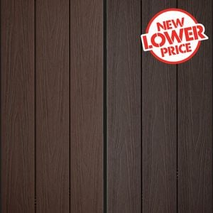 Ekodeck 137 x 23mm 5.4m Redgum / Deep Walnut Composite Flame Fighter Decking