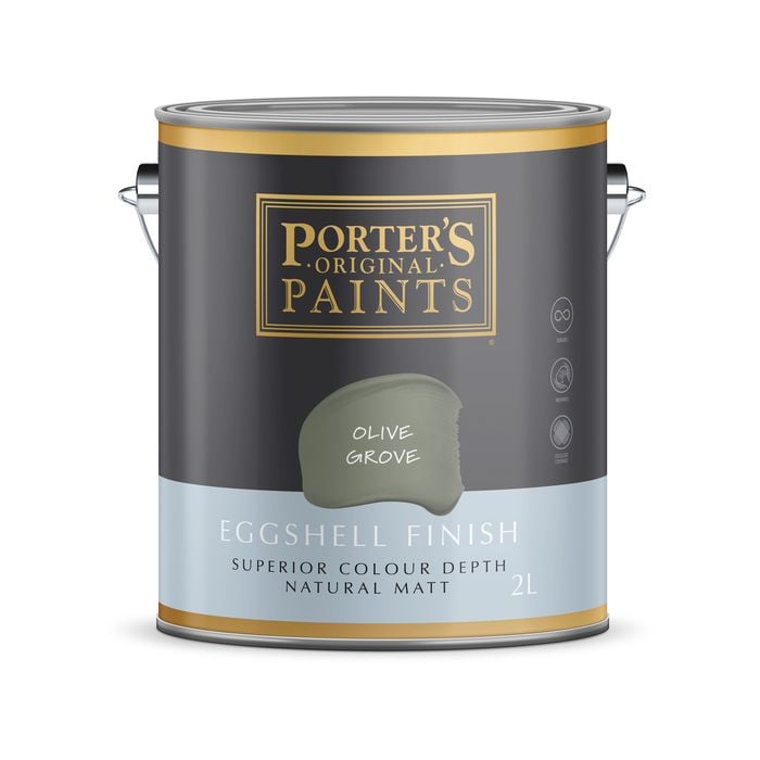 Porter's 2L Olive Grove Eggshell Finish Broadwall Washable Paint