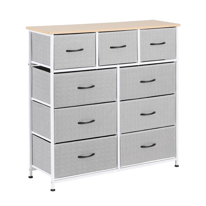 Artiss 9 Chest of Drawers Storage Cabinet Light Grey