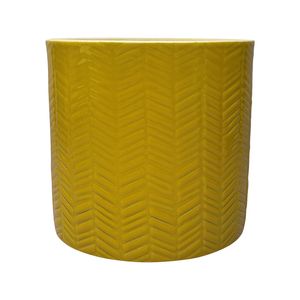 Borralheira 180mm Yellow Herringbone Indoor Plant Pot