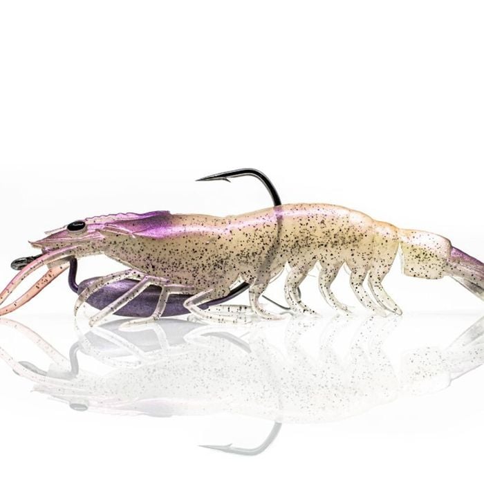 125mm Chasebait Heavy Flick Prawn Soft Plastic Fishing Lure with 15gm Lead Weight - Jelly Prawn