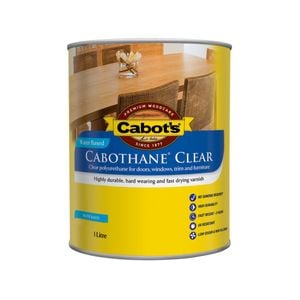 Cabot's 1L Gloss Water Based Cabothane Clear Polyurethane Timber Varnish