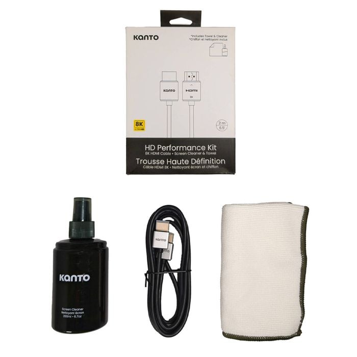 HD Performance Kit - Screen Cleaner, Microfibre Towel, 8K HDMI Cable, 2mtr