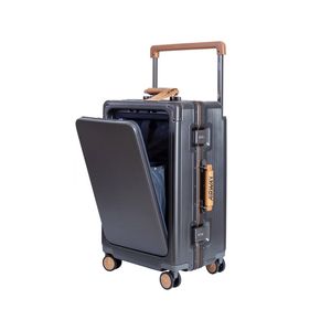 AIRWAY Voyager Plus - 24 Inch Aluminium Check-In Luggage 65L - Gun Black