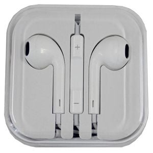 Handsfree Headphone Earphone w/ Mic 3.5mm Connector Jack - White