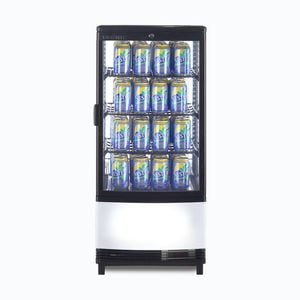 Bromic Countertop Fridge - 80L - 1 Door - Curved Glass - Black
