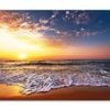 Beautiful Golden Sunset Over the Beach  Print 100% Australian Made 150 x 100cm  (Stretched)