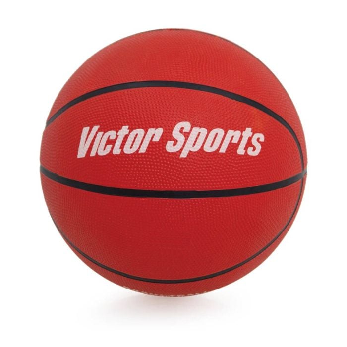 Victor Sports Heavy Duty Durable Rubber Basketball Red Size 6