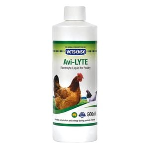 Vetsense Avi-Lyte Electrolyte Energy Supplement Chicken Poultry 500ml