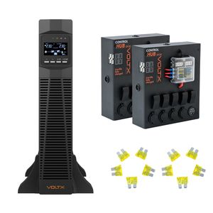 VoltX UPS 1500VA 1500W + 2x 12V Control Box Fuse Kit Home Backup Battery Power Setup