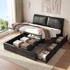 Artiss Queen Bed Frame Gas Lift Adjustable Headboard Platform Bed Black