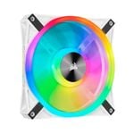 Corsair QL140 RGB White Dual Fan Kit with Lighting Node Core, ICUE, 140mm RGB LED PWM Fan 26dBA, 50.2 CFM, 2 Fan Pack