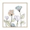 Artey | Spindle Blossoms V - Framed Canvas - Natural Frame - 140 x 140cm
