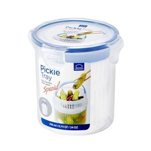 Locknlock 700ml Airtight Classic Round Food Container w/ Draining Basket Clear