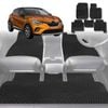 6D Diamond Car Floor Mats for Renault CAPTUR (JB/JE)2019-Current-Full Set-Black-Outback GT