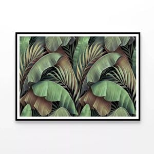 Banana Leaves Abstract Design  Print 100% Australian Made 90x60cm  (Poster)