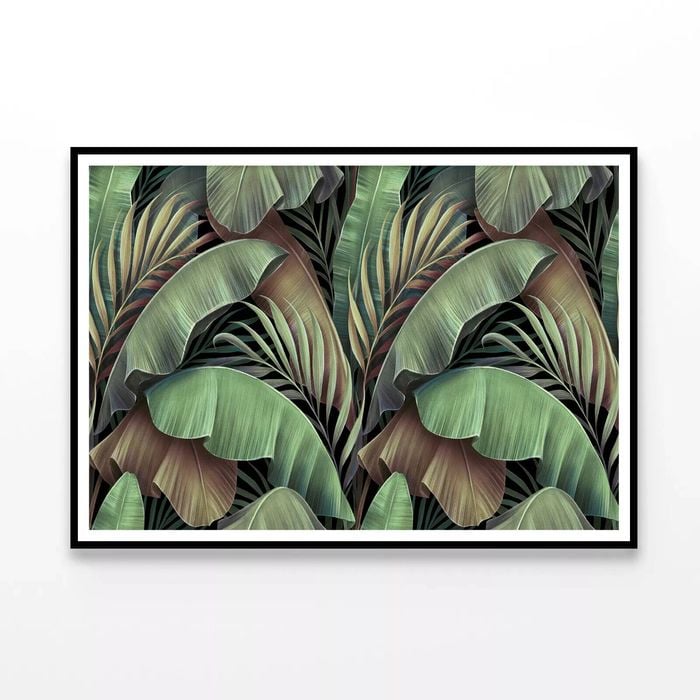 Banana Leaves Abstract Design  Print 100% Australian Made 90x60cm  (Poster)