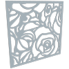 ProtectorAl 300 - 1200 x 300 - 1200mm Silver Matt / Gloss White Roses Unframed Composite Deco Panel