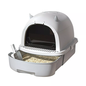 Provecta Large Self-Cleaning Cat Litter Box – Anti-Splashing Drawer Tray, Deodorizing, Grey