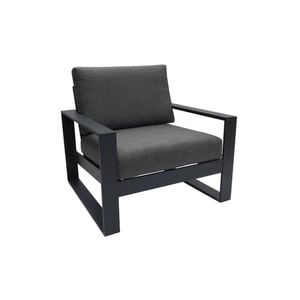 FurnitureOkay Manly Aluminium Outdoor Lounge Chair - Charcoal