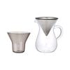 3pc Kinto Scs-02 600ml Clear Coffee Glass Carafe Jug S/s Filter/holder Brew Set