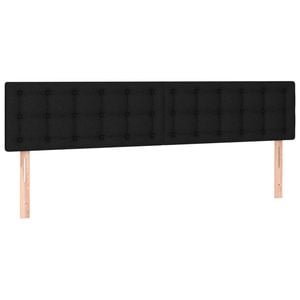 vidaXL LED Headboard Upholstered Bed Header Furniture Black 160 cm Fabric