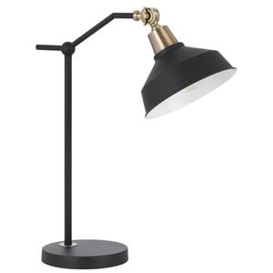 Telbix Kylan Modern Table Desk Lamp Light Metal Black Matte