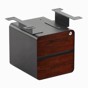 Desky Minimal Under Desk Cabinet Space Grey Frame