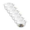 6x Lemon And Lime Crystal Vista Lidded Food Storage Bowl/container 2.7l