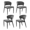 Artiss Dining Chairs Set Of 4 Linen Fabric Soft Upholstered Chairs Grey