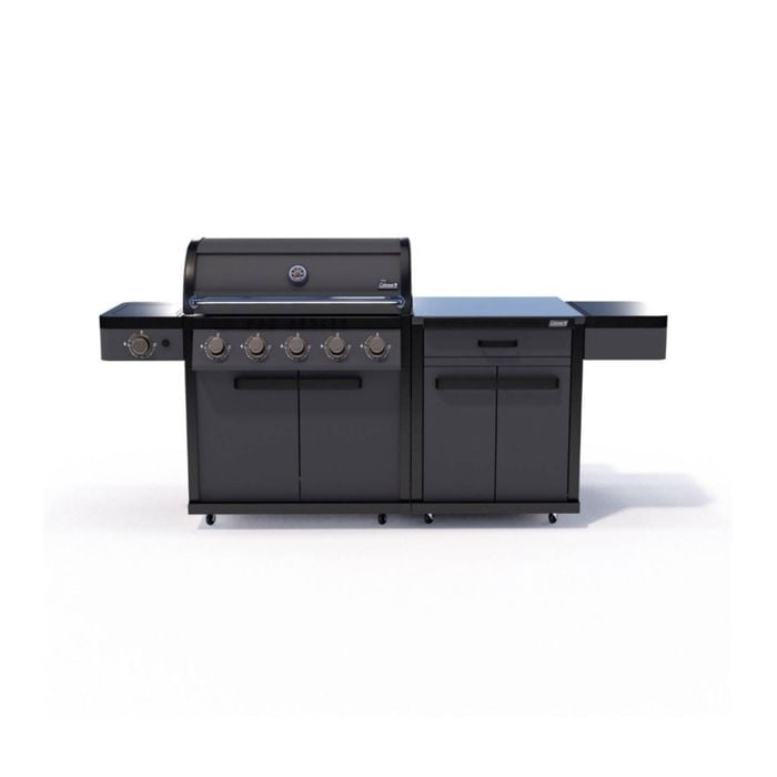 Coleman Pro Series 5 Burner Kitchen With Storage Module Matt Black