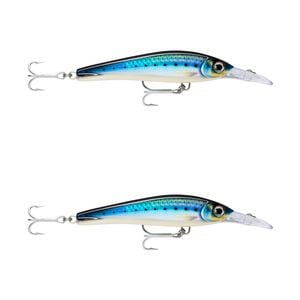 2x Rapala 16cm X Rap Magnum Xtreme Shallow Dive Troll Fish Lures -HD BL Sardine