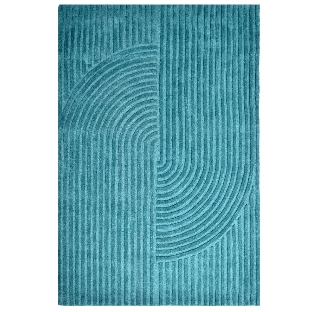 Contemporary Handwoven Wool Rug-Mavis 6363-Turquoise-190x280cm ...