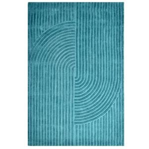 Contemporary Handwoven Wool Rug-Mavis 6363-Turquoise-190x280cm