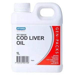 Gen Packs Cod Liver Oil Vitamin Supplementary for Animal Treatment 1L
