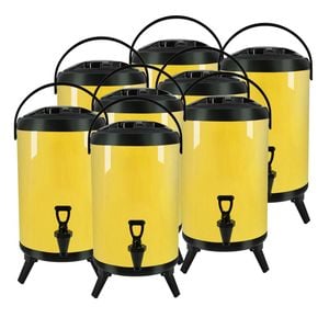 SOGA 8X Stainless Steel Insulated Beverage Dispenser with Tap 10L Yellow