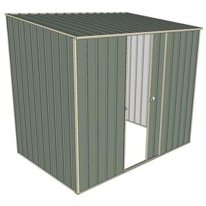 Build-a-Shed 1.5 x 2.3 x 2m Single Sliding Side Door Skillion Shed - Green