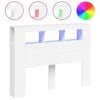 vidaXL LED Headboard Bed Header Bedroom Furniture White 140 cm Engineered Wood