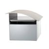 Sandleford 250 x 180 x 180mm White and Silver Galvanised Ripple Letterbox